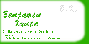 benjamin kaute business card