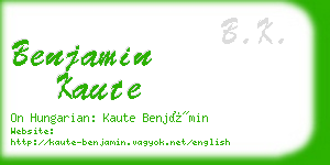 benjamin kaute business card